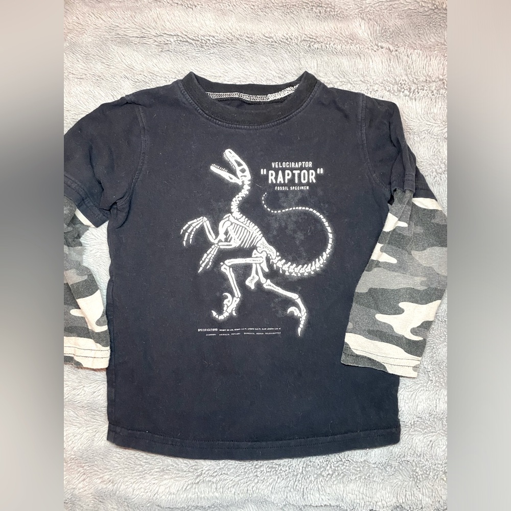 Toddler boys layered look long sleeve tee
